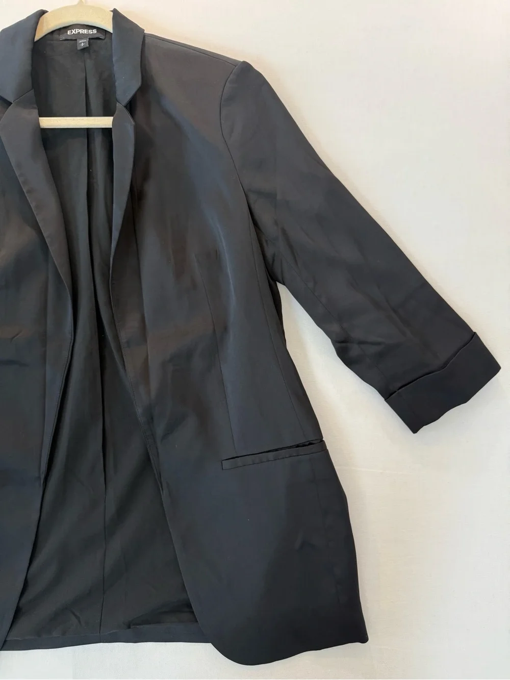 Express Black Women's Longline Blazer